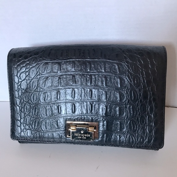 Kate spade croc embossed crossbody bag - Picture 2 of 8